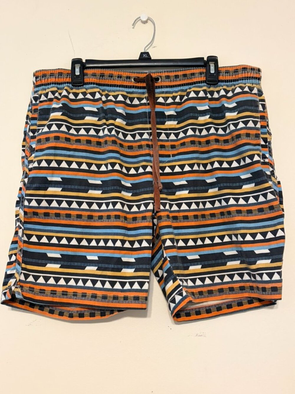 Men's Billabong Garage‎ Collection Multi Color Orange Geometric Boardshorts Size
